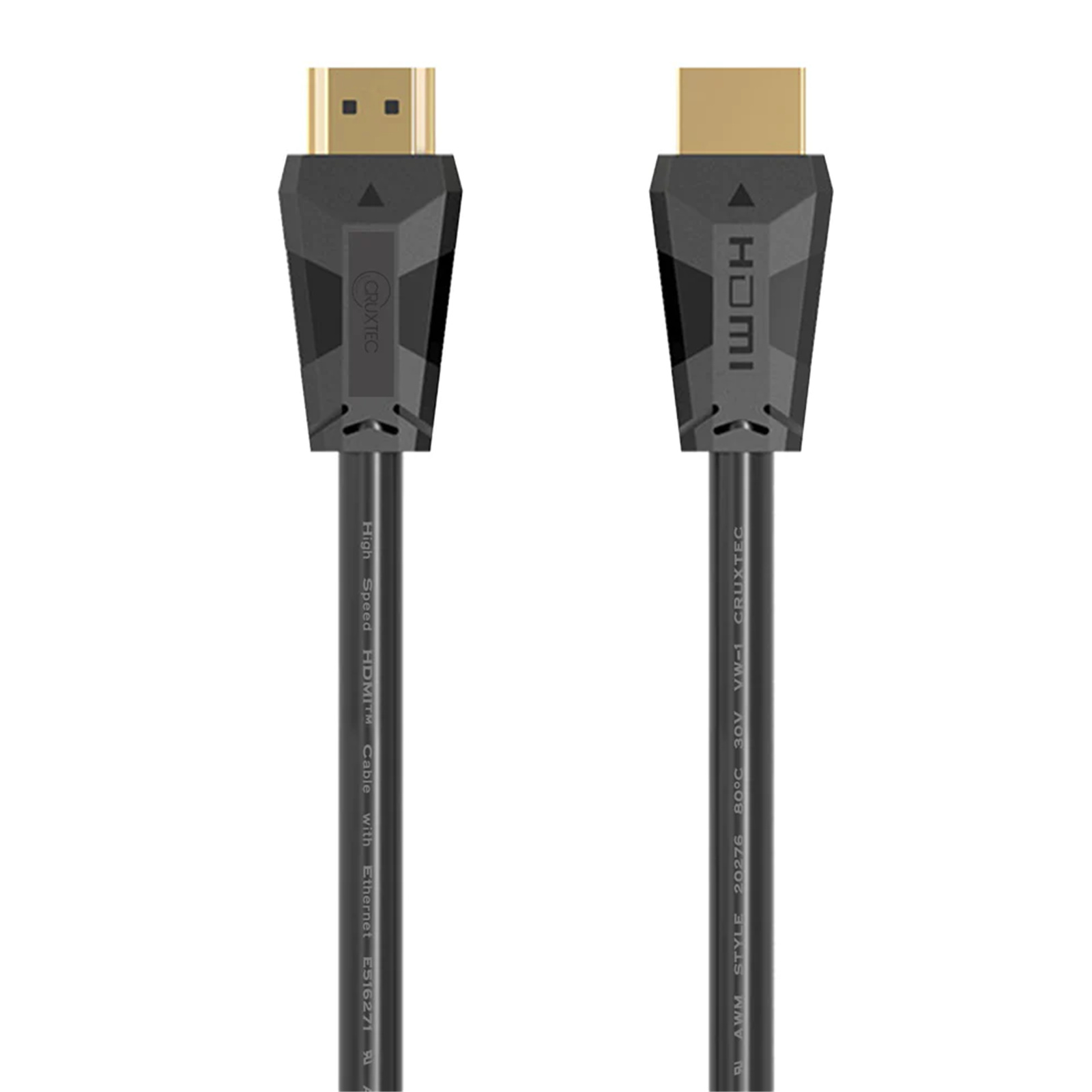 Buy the Cruxtec 1m HDMI 2.0 Cable -- 18Gbps , 4K/60Hz ( HC20-01-BK ) online  - PBTech.com/au