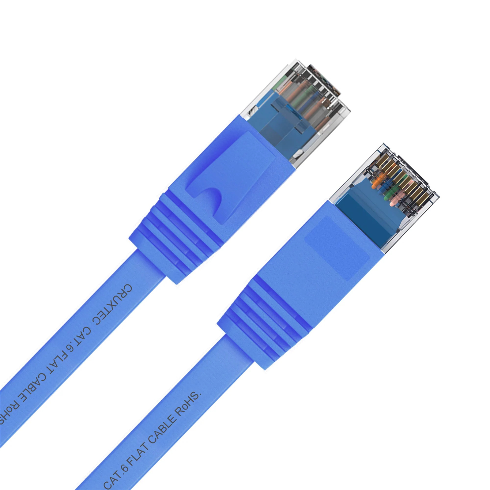 Buy the Cruxtec 10m Cat6 Flat Ethernet Cable - Blue Color ( FC6-100-BL )  online - PBTech.com/au