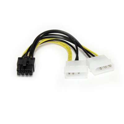 Buy the StarTech LP4PCIEX8ADP 6 LP4 to 8 Pin PCIe Power Cable Adapter (  LP4PCIEX8ADP ) online - PBTech.com/au