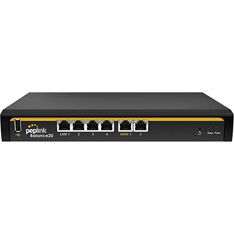 Buy the Peplink Balance 20 Dual-WAN Router (2-WAN) for SOHO WAN Ports: 2x  GE... ( BPL-021 ) online - PBTech.com/au