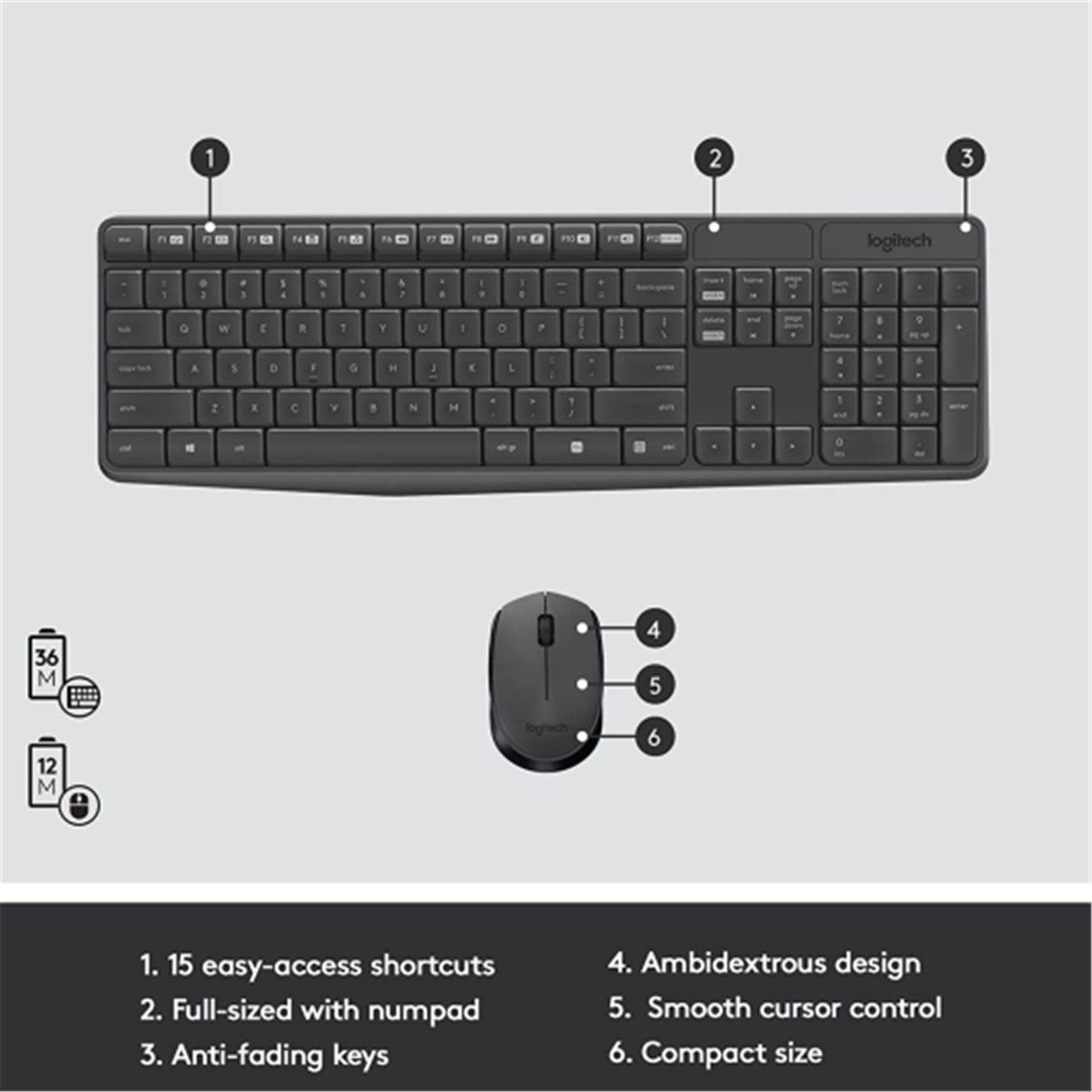 Buy the Logitech MK235 Wireless Desktop Keyboard & Mouse Combo ( 920-007937  ) online - PBTech.com/au