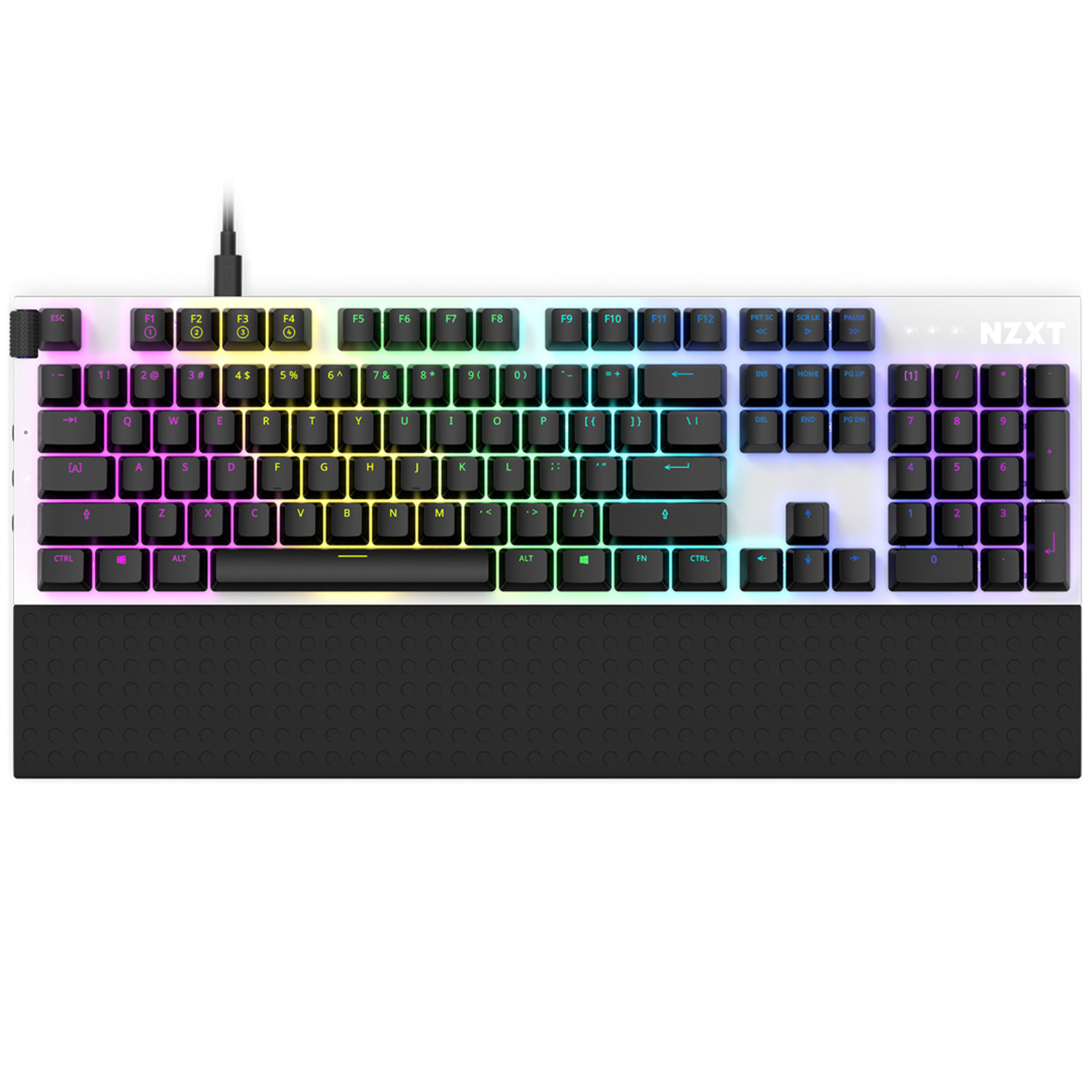 Buy the NZXT Full Size Mechanical Keyboard - White Gateron Red Switches (  KB-1FSUS-WR ) online - PBTech.com/au