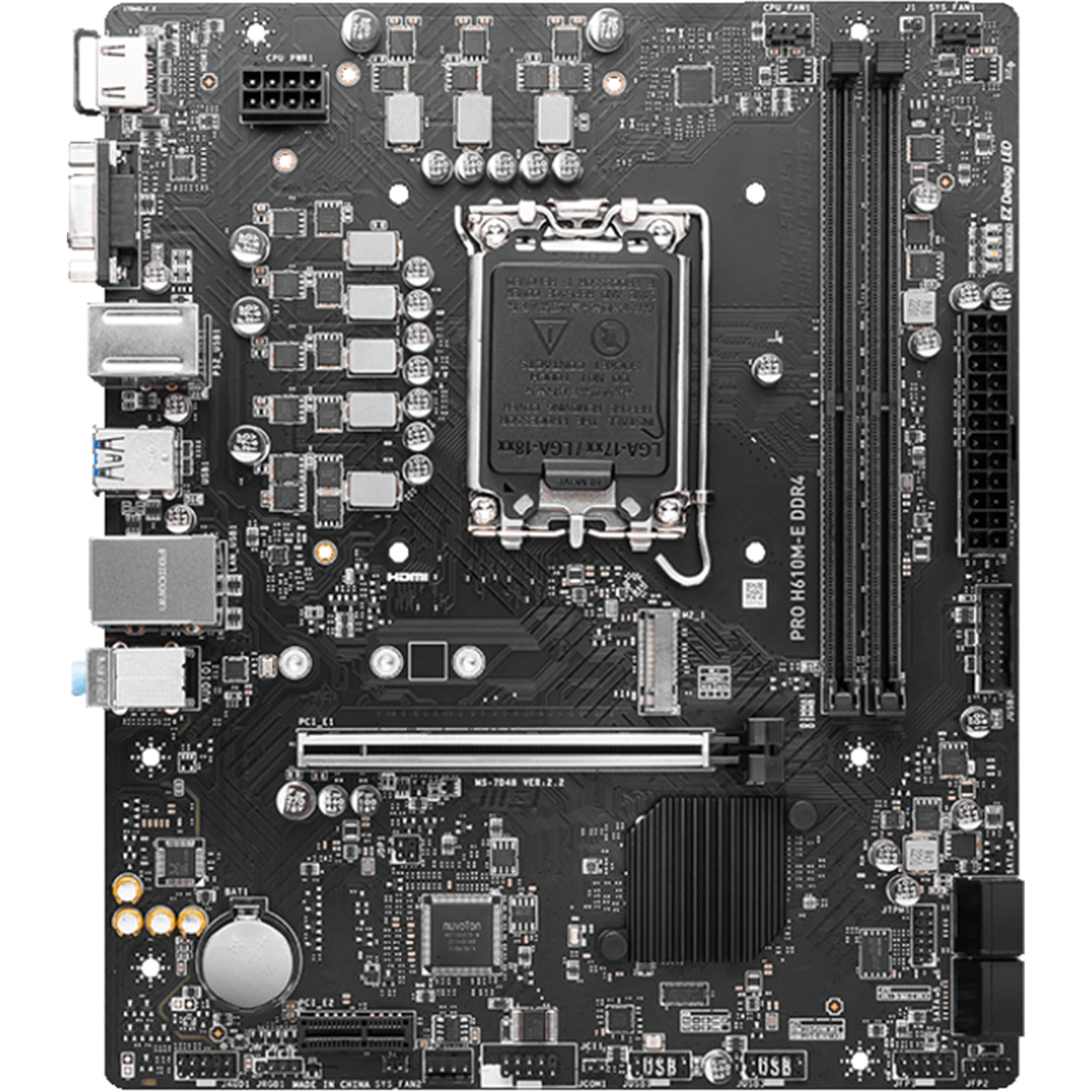 Buy the MSI PRO H610M-E DDR4 mATX Motherboard Socket LGA1700, H610  Chipset,... ( ) online - PBTech.com/au