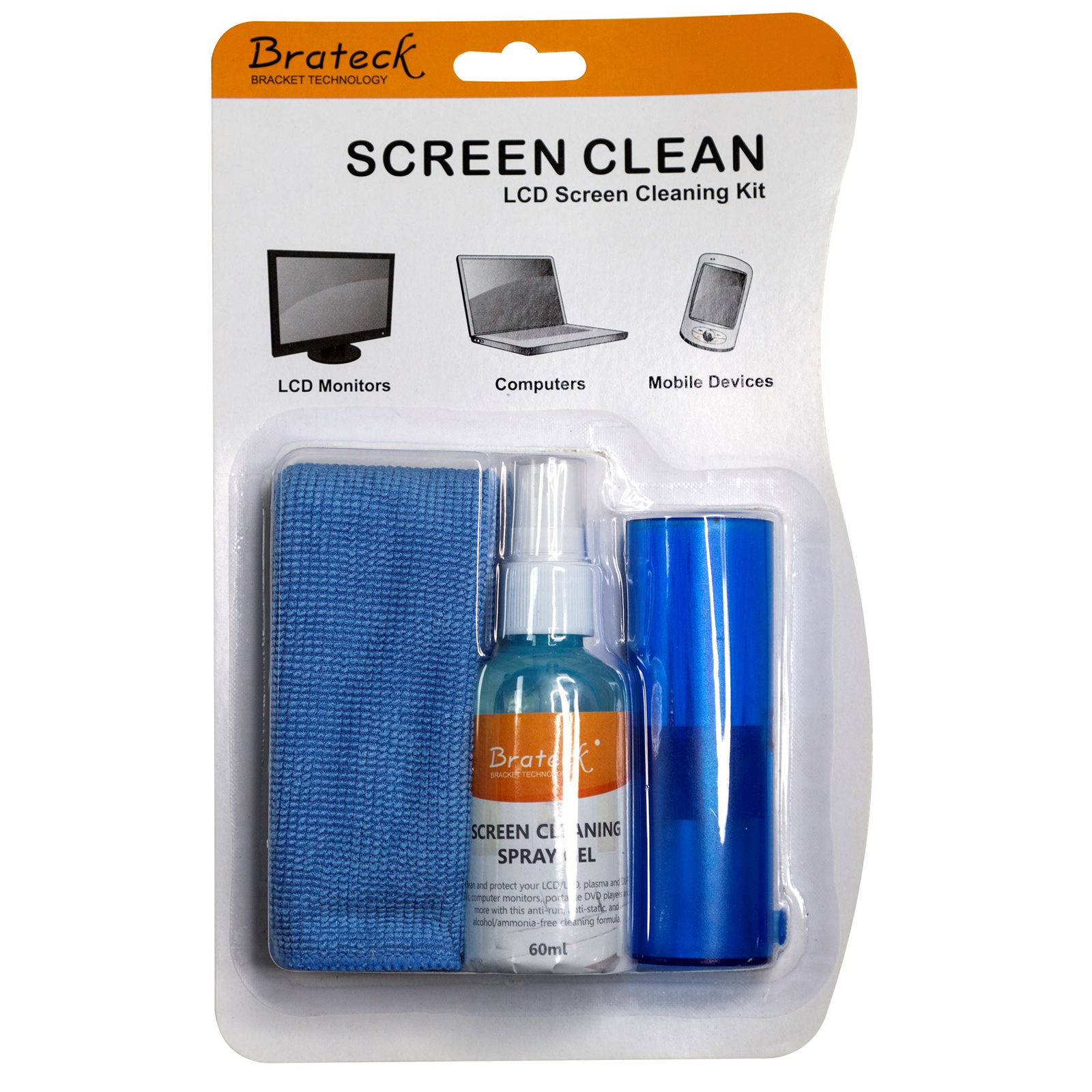 Buy the Brateck Lumi CK-SC1 Ammonia Free Screen LCD Cleaning Kit -  Includes... ( CK-SC1 ) online - PBTech.com/au