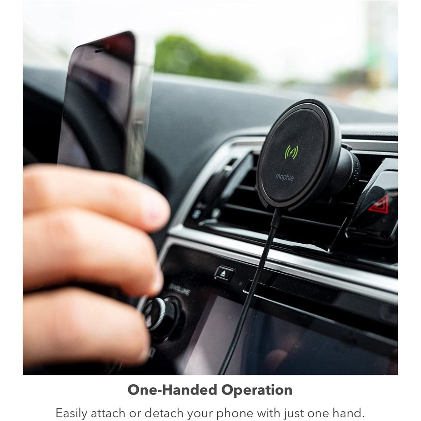 Buy the Mophie Snap+ 15W Wireless Charging Air Vent Car Mount - Black, Up  to... ( 401307636 ) online - PBTech.com/au