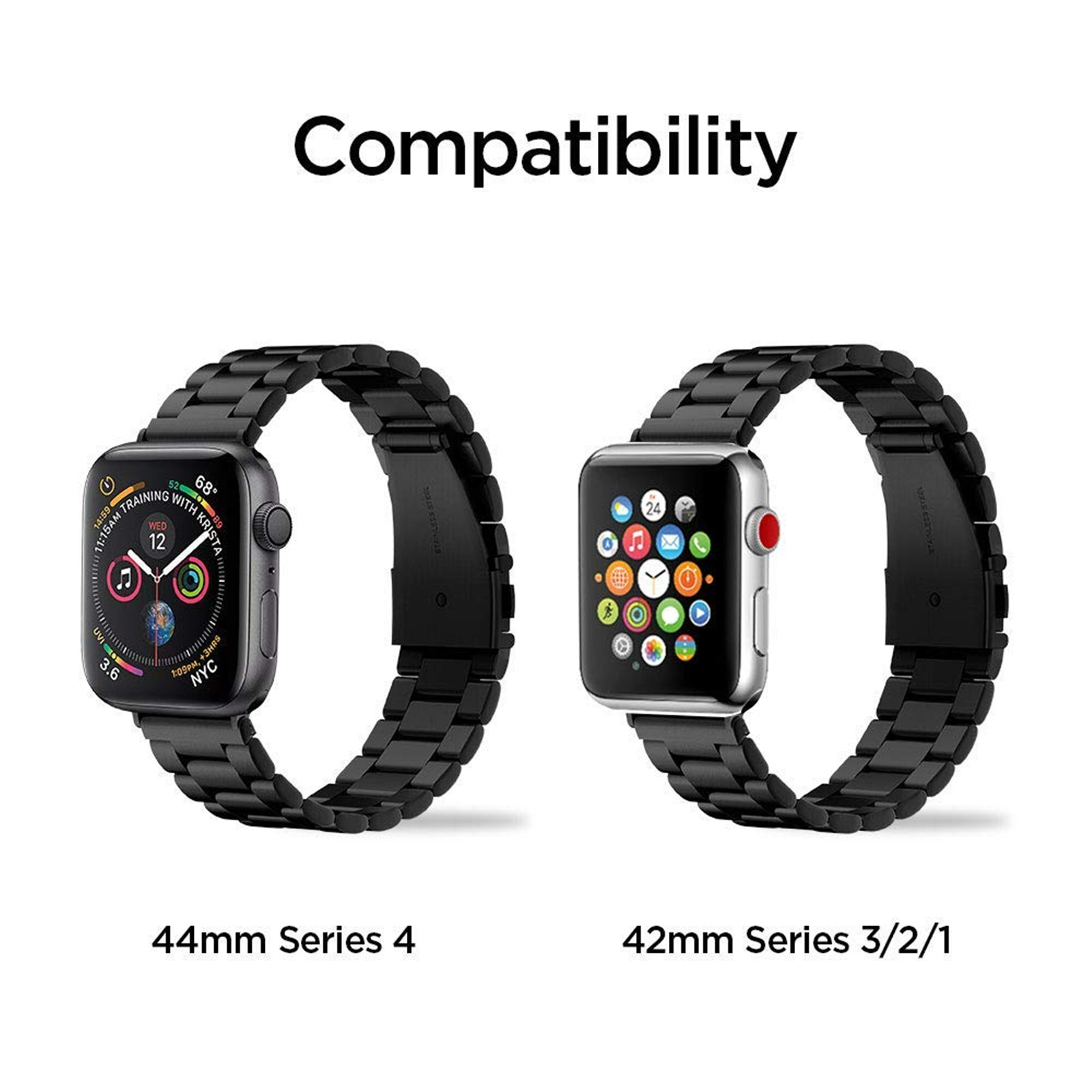Buy the Spigen Stainless Steel Strap - Black for Apple Watch Ultra(49mm)  &... ( 062MP25403 ) online - PBTech.com/au