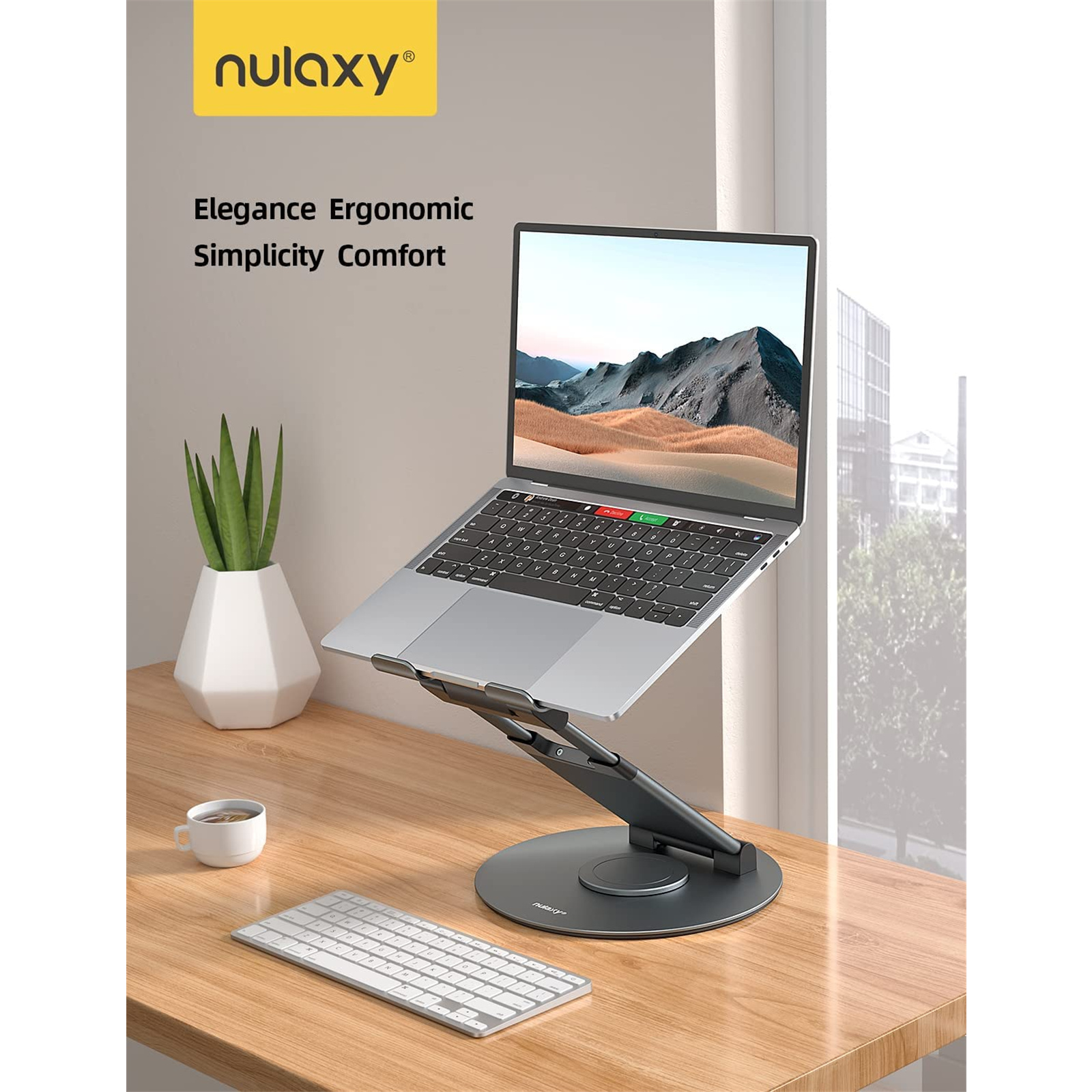 Buy the Nulaxy LS18 360° Rotating Laptop Stand - Grey, For Collaborative  Work,... ( LS18 Grey ) online - PBTech.com/au