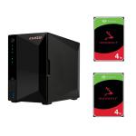 Asustor Drivestor 2 Pro AS3302T v2 With 2x Seagate 4 TB NAS HDD Bundle
