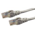 Dynamix 7.5m Cat6 Grey UTP Patch Lead (T568A Specification) 250MHz 24AWG Slimline SnaglessMoulding.RJ45 Unshielded Connector with 50µ Inch Gold Plate.