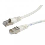Dynamix PLW-AUGS-10  10m Cat6A S/FTP White Slimline Shielded 10G Patch Lead. 26AWG (Cat6 Augmented) 500MHz with Gold Plate Connectors.