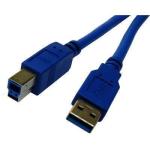Dynamix C-U3AB-5 5M USB3.0 Type A Male to Type B Male Cable. Colour Blue
