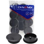 Dynamix CG60BK-10 60mm Round Desk Grommet - Easily & Neatly Store your Power, Communication, Audio, Video, Computer & Data Cables - Perfect for Installation in Desks, Workstations etc. Black Colour - 10 Pack
