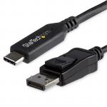 StarTech CDP2DP146B 6ft/1.8m USB-C to DisplayPort 1.4 Cable - 4K/5K/8K USB Type-C to DP 1.4 Alt Mode  Video Adapter Converter - HBR3/HDR/DSC - 8K 60Hz DP Monitor Cable for USB-C/Thunderbolt 3