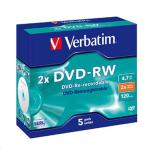 Verbatim 95044 DVD-RW 4.7GB 5Pk Jewel Case 2x