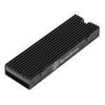 Silverstone TP05 Double Layer Design M.2 SSD Cooling Kit, PS5 Compatible - Aluminum Black