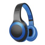 Promate Laboca Wireless Over-Ear Headphones - Blue Deep Bass - Bluetooth 5.0 - Built-in 200mAh Battery - Aux Port & MicroSD Playback - High-Res Microphone - Up to 5 Hours Battery Life