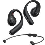 Soundcore by Anker AeroFit Pro Secure Open-Ear True Wireless Sport Earbuds - Black Air-like comfort with open-ear design - IPX5 sweat resistant - Detachable neckband - Spatial audio & LDAC - Up to 14hrs playback / 46hrs with charging case