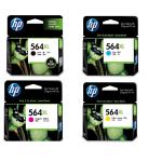 HP 564XL Black+ Tri-Colour Ink Cartridge Value Pack for HP DeskJet 3070, 3520, OfficeJet 4610, 4620, Photosmart 5510, 5520, 6510, 6520, 7510, 7520, C5380, C6375, C6380, C5460 Printer