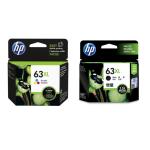 HP 63XL Black+Tri-Colours, Yield 480 pages Ink Cartridge Value Pack for HP DeskJet 2130, 2131,3630, 3632, HP Envy 4522, 4520, OfficeJet 3830, 4650, 5220 Printer