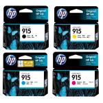 HP 915 Black+ Tri-Colours Ink Cartridge Value Pack Yield 315 pages for HP OfficeJet 8010,  OfficeJet Pro 8012, 8020,8022,8028 Printer