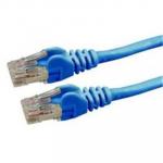 DYNAMIX 1m Cat6 Blue UTP Patch Lead (T568A Specification) 250MHz 24AWG Slimline Snagless Moulding. RJ45 Unshielded Connector with 50µ Inch Gold Plate.