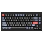 Keychron V1 ANSI 75% Mechanical Wired Keyboard - Carbon Black Keychron K Pro Brown Switch -  84 Key - Full Assembled - Knob - Hot-Swap - Normal Profile - RGB - QMK