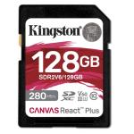 Kingston 128GB SDR2 V60 UHS-II Canvas React Plus V60 SD memory Card UHS-II, U3, V60, up to 280MB/s read, and 100MB/s write for DSLRs, mirrorless cameras and 4K video production