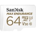 SanDisk Max Endurance microSDXC Memory Card - 64GB UHS-I - C10 - U3 - V30 - Read up to 100MB/s - Write up to 40MB/s - Built to Capture Up to 30,000 Hours - Record & Re-Record - Perfect for your Dash Cam or Home Monitoring System