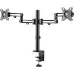 StarTech.com ARMDUAL3 Desk Mount Dual Monitor Arm - Desk Clamp VESA Compatible Monitor Mount for up to 32 inch Displays - Ergonomic Articulating Monitor Arm - Height Adjustable/Tilt/Swivel/Rotating