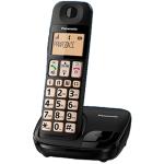 Panasonic KX-TGE110NZB Single Handset Cordless Phone - Black - Big Buttons