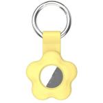 Silicone Flower Key Ring for Airtag - Yellow