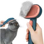 Aumuca Cat Brush for Shedding (Green) Cat Brushes for Indoor Cats, Cat Brush for Long or Short Haired Cats