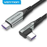 Vention TAKHF  USB 2.0 C Male Right Angle to C Male 5A Cable 1M Grey Aluminum Alloy Type