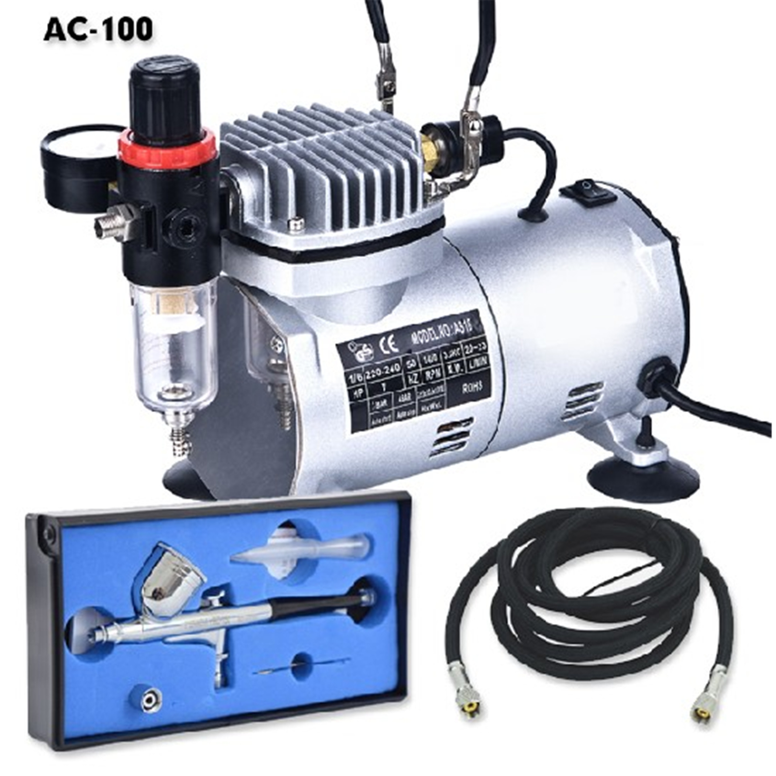 Buy the Fengda TBL - AC-100 Standard Mini Compressor with Gravity Fed  Airbrush ( TBL - AC-100 ) online - PBTech.com