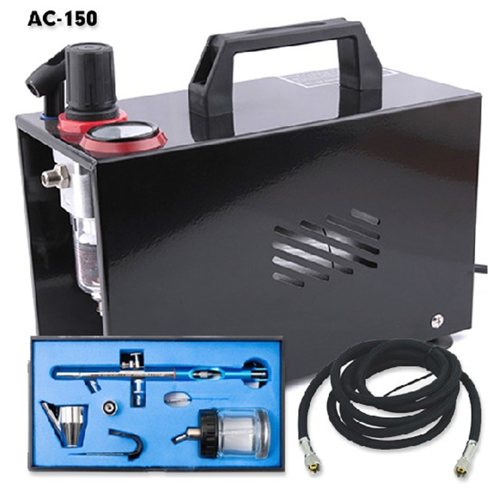 Buy the Fengda Encased Mini Compressor with Airbrush, Kit, & Tools ( TBL -  AC-150 ) online - PBTech.com
