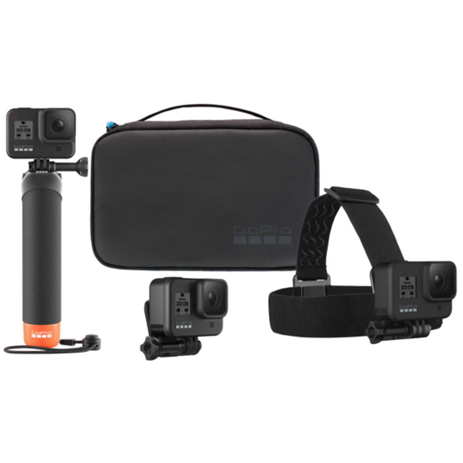 GoPro Adventure Kit The Handler Head Strap And QuickClip Compact Case New  818279025880