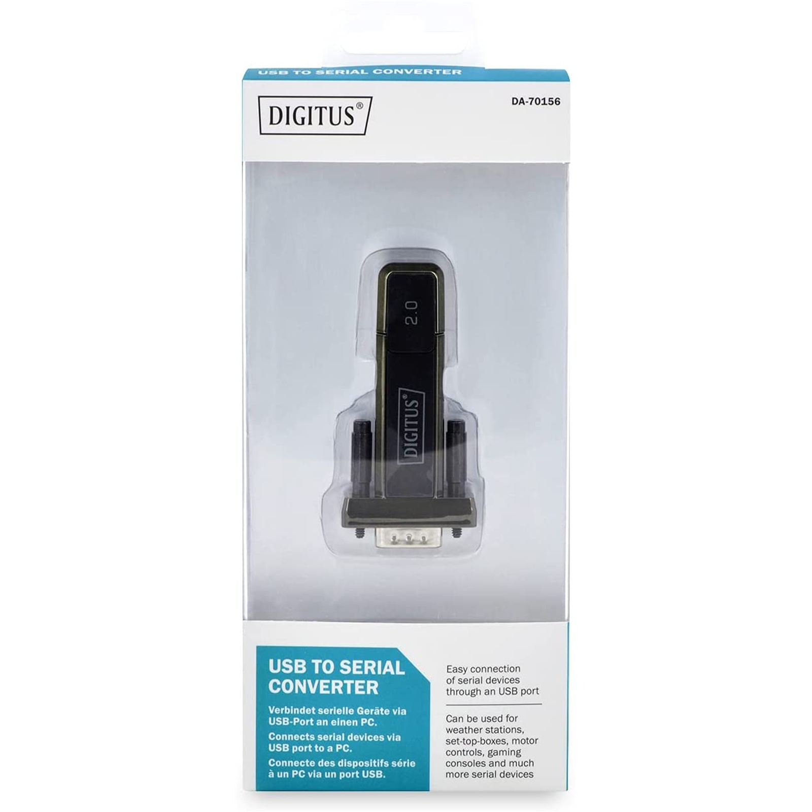 Buy the Digitus DA-70156 USB2.0 to Serial Mini Adapter RS232 Adaptor (  DA-70156 ) online - PBTech.com
