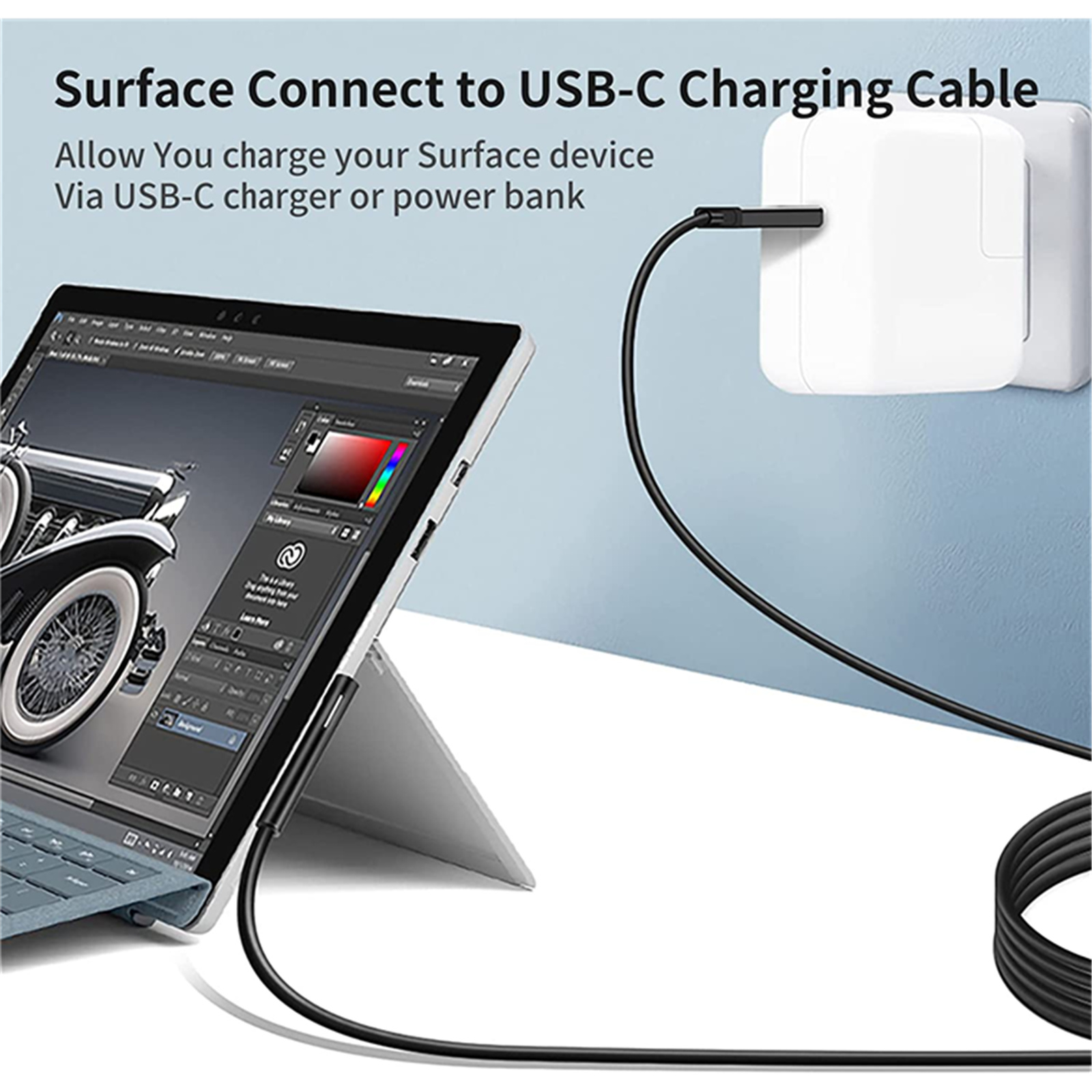 Buy the Microsoft 1.8M Surface Connect to USB-C Charging Cable - Black,...  ( CABOEM0067 ) online - PBTech.com