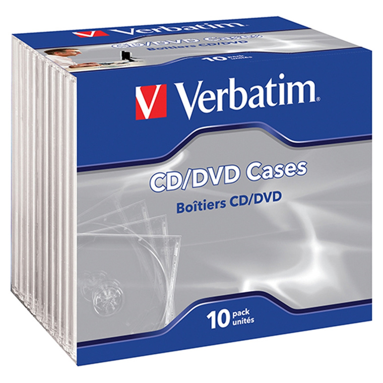 Buy the Verbatim 41852 CD/DVD blank Jewel Cases 10 Pack standard black  storage... ( 41852 ) online - PBTech.com