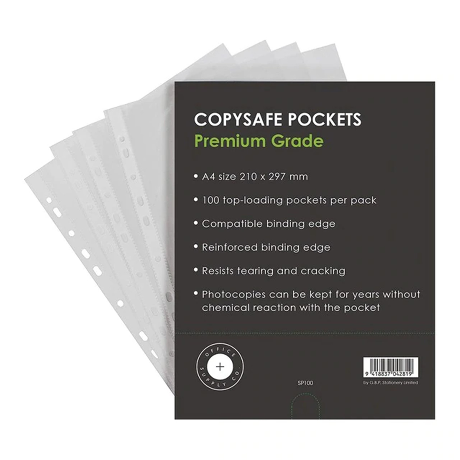OSC Copysafe Pockets - A4 Pack 100