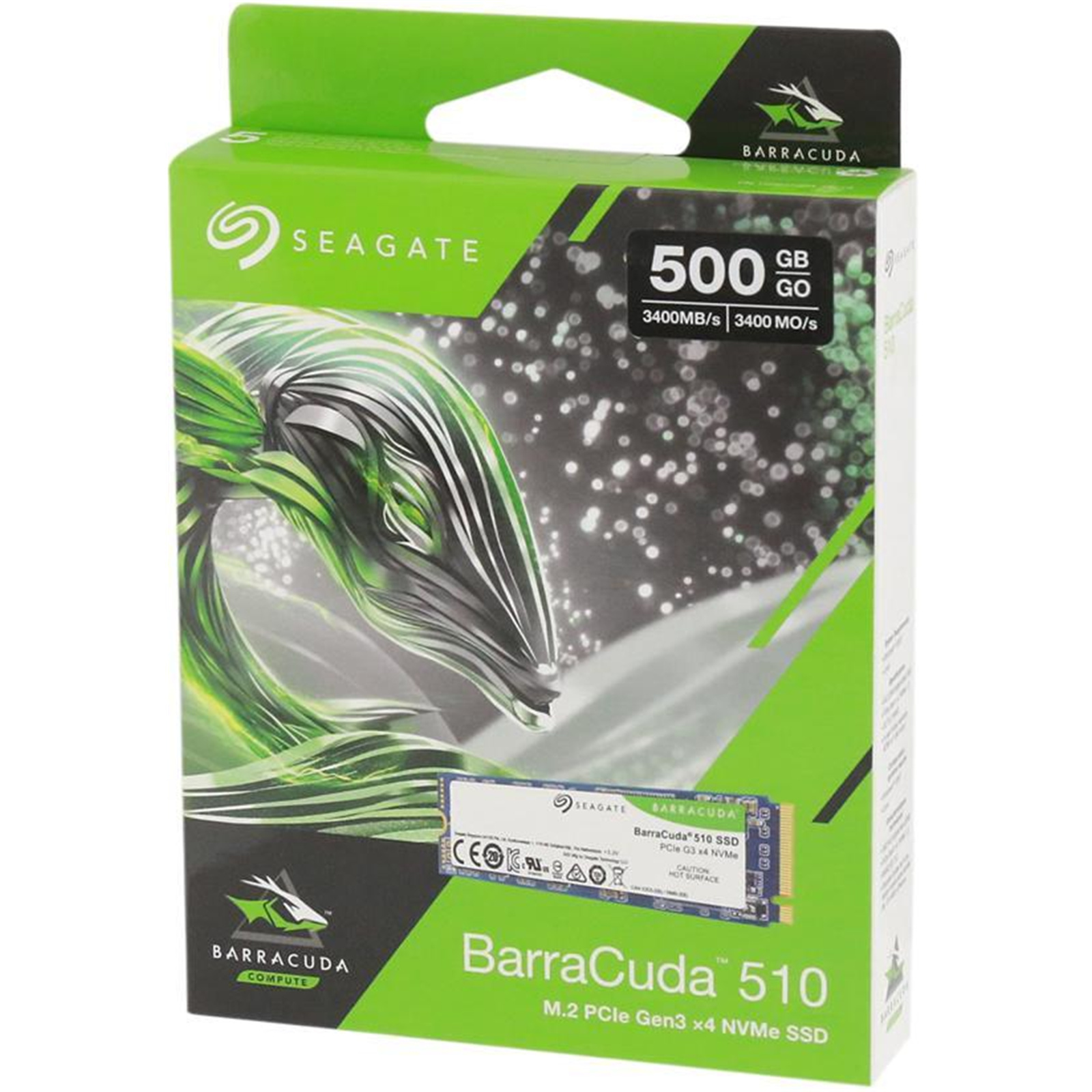Buy the Seagate BarraCuda 510 500GB M.2 NVMe SSD,Read Up to: 3,400 MB/s  -... ( ZP500CM3A001 ) online - PBTech.com