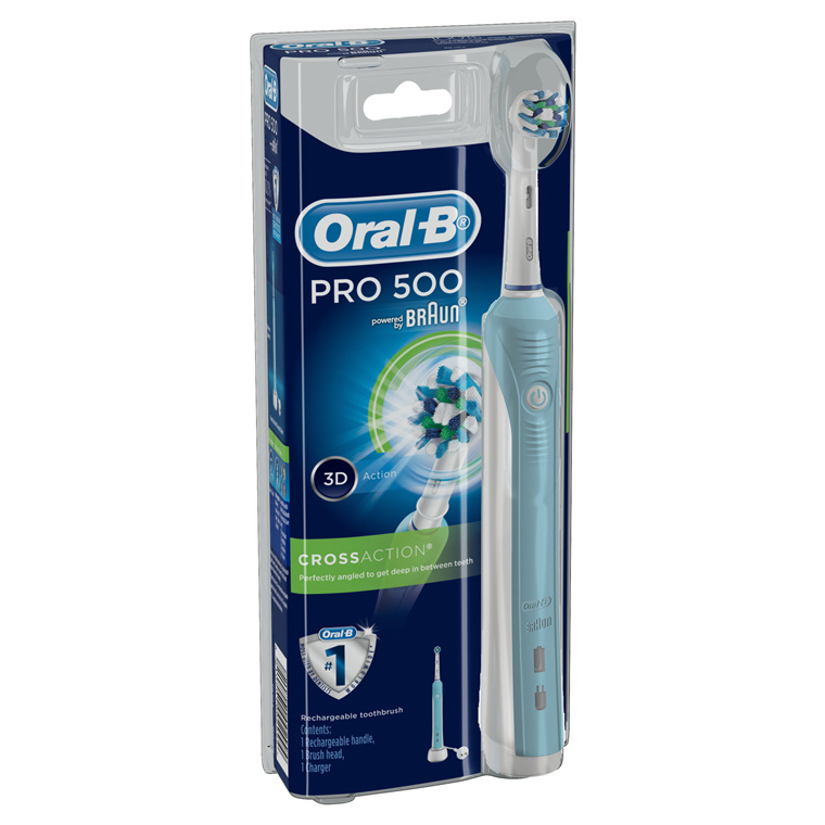 Buy the Oral-B Professional Care 500 Electric Toothbrush - Rechargeable -  With... ( PRO500CS ) online - PBTech.com