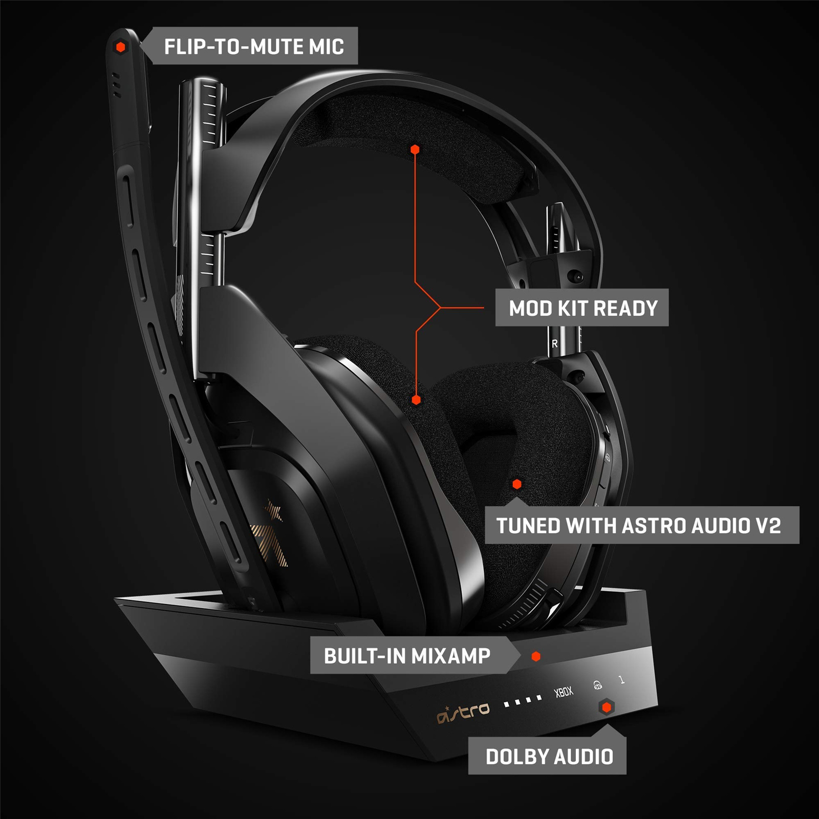 Buy the Astro A50 Wireless Gaming Headset for Xbox One, PC & Mac Discord...  ( 939-001680 ) online - PBTech.com