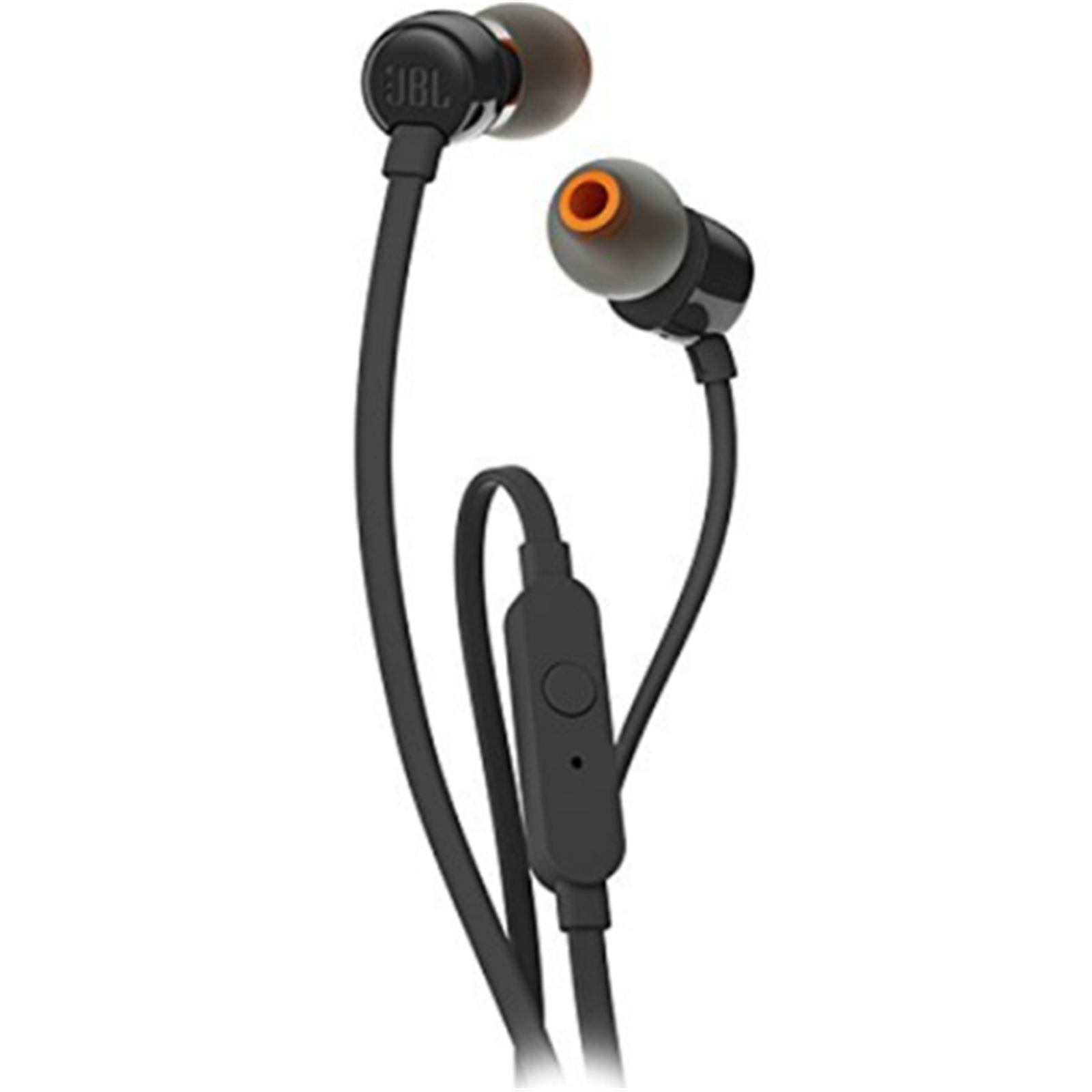 Buy the JBL Tune T110 In-Ear Headphones with Mic - Black - JBL Pure Bass  Sound... ( JBLT110BLK ) online - PBTech.com