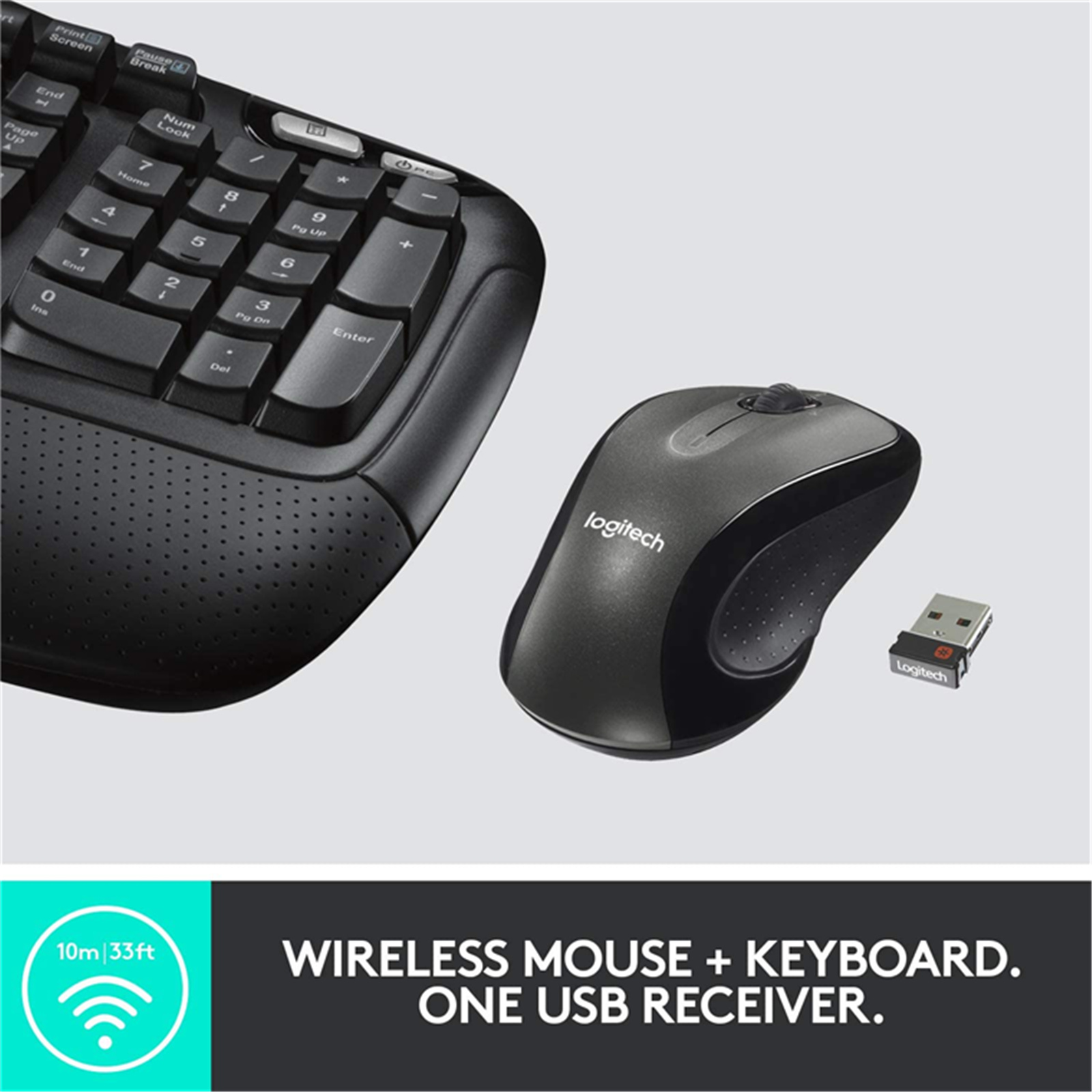 Buy the Logitech MK550 Wireless Desktop Ergonomic Wave keyboard and  Mouse... ( 920-002555 ) online - PBTech.com