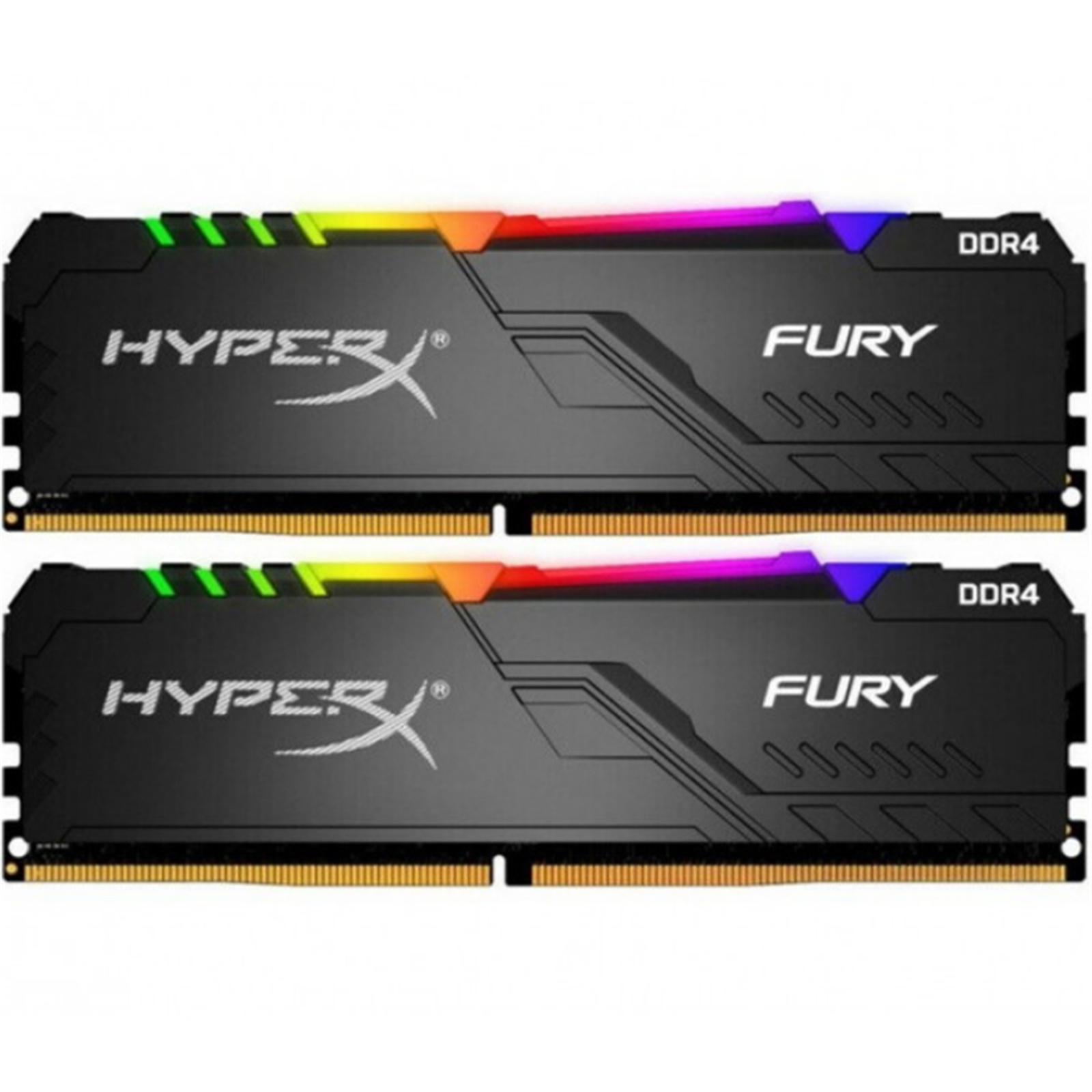 Buy the Kingston Fury RGB 32GB RAM (2 x 16GB) DDR4-3200MHz CL16 1.35V-  Black... ( HX432C16FB3AK2/32 ) online - PBTech.com