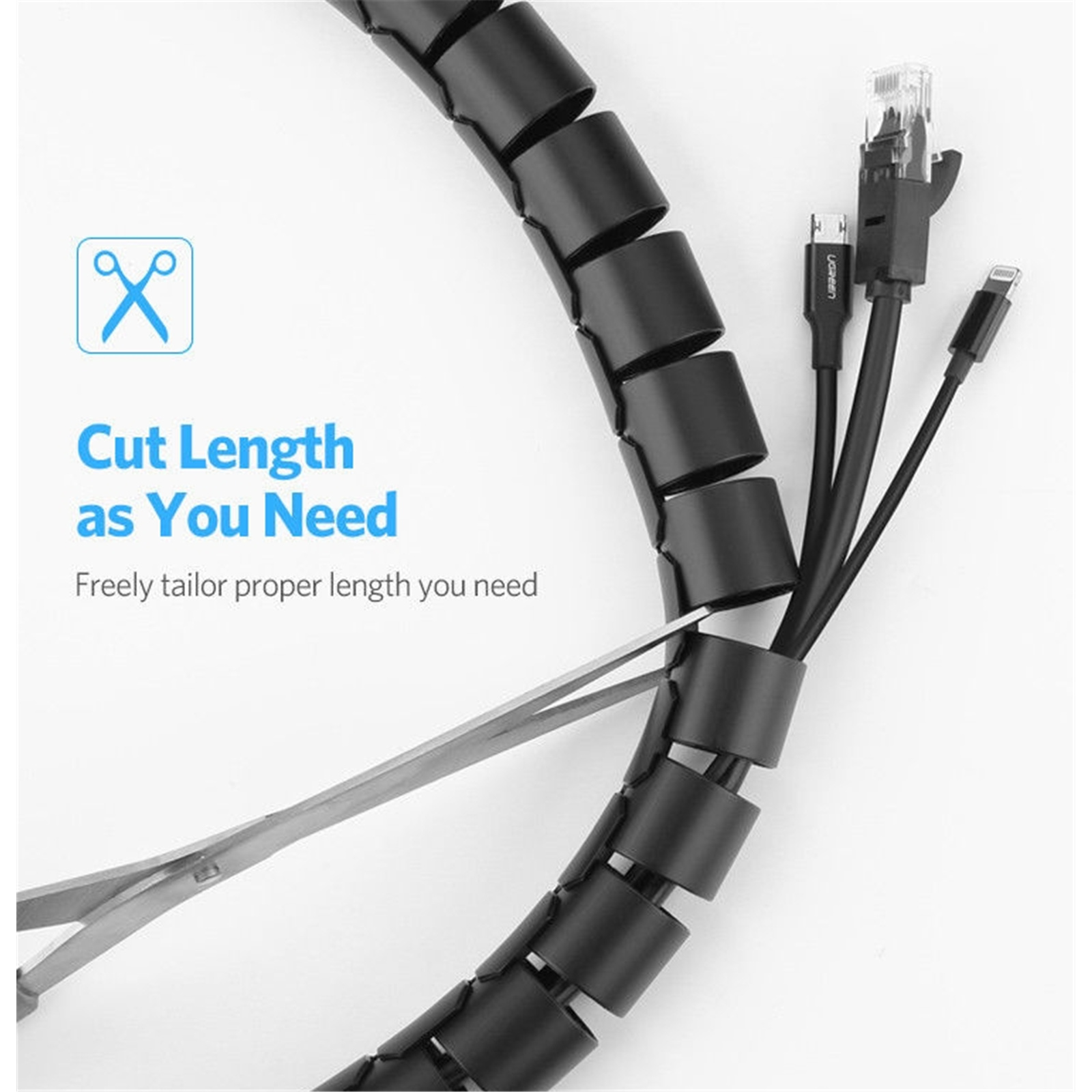 Buy the UGREEN Cable Management Sleeve Protection Tube DIA 25mm 3m (Black)  ( UG-30819 ) online - PBTech.com