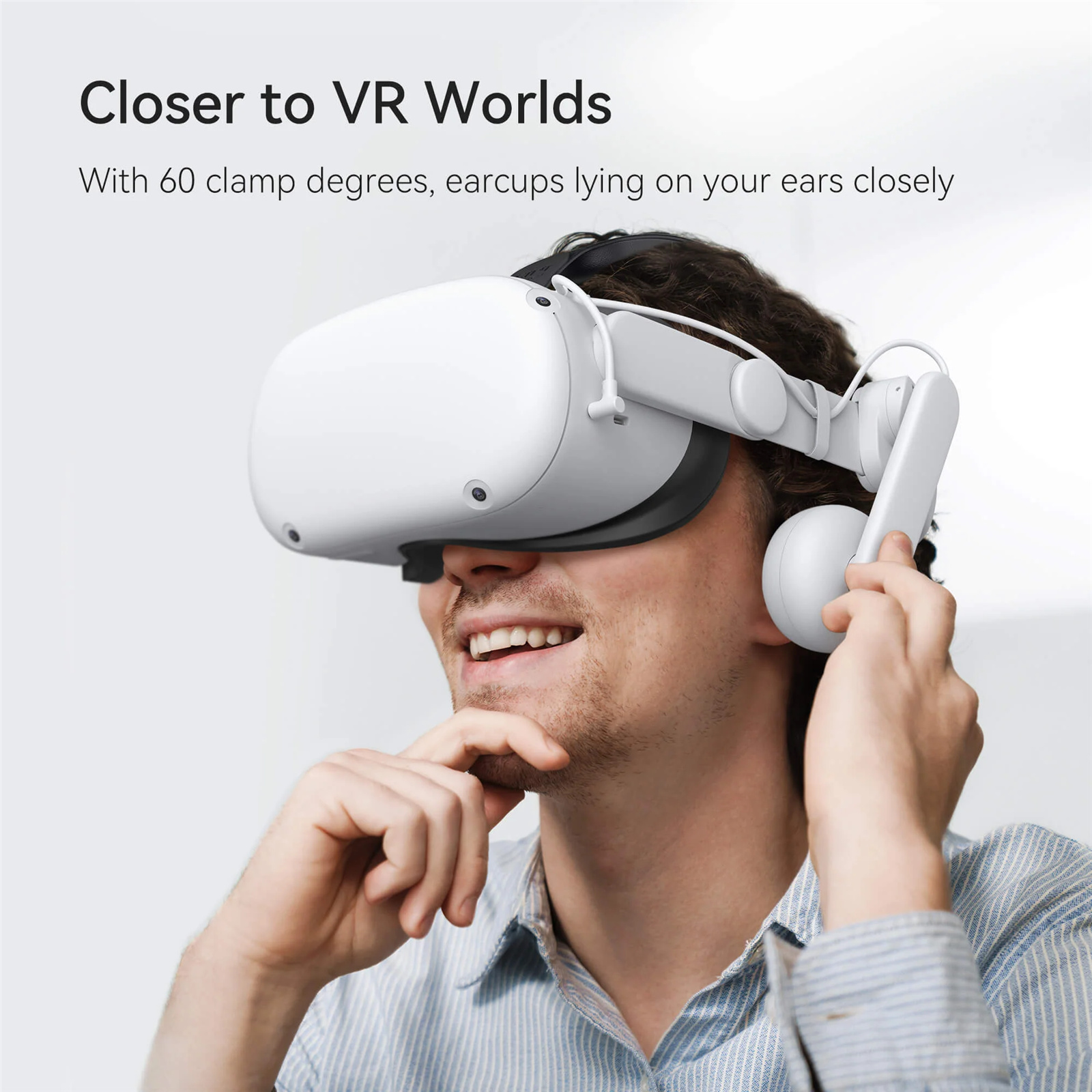 Buy the Kiwi Design For META Oculus Quest 2 / Pro Clip-on Headphones  White... ( X003LWT5F1 ) online - PBTech.com