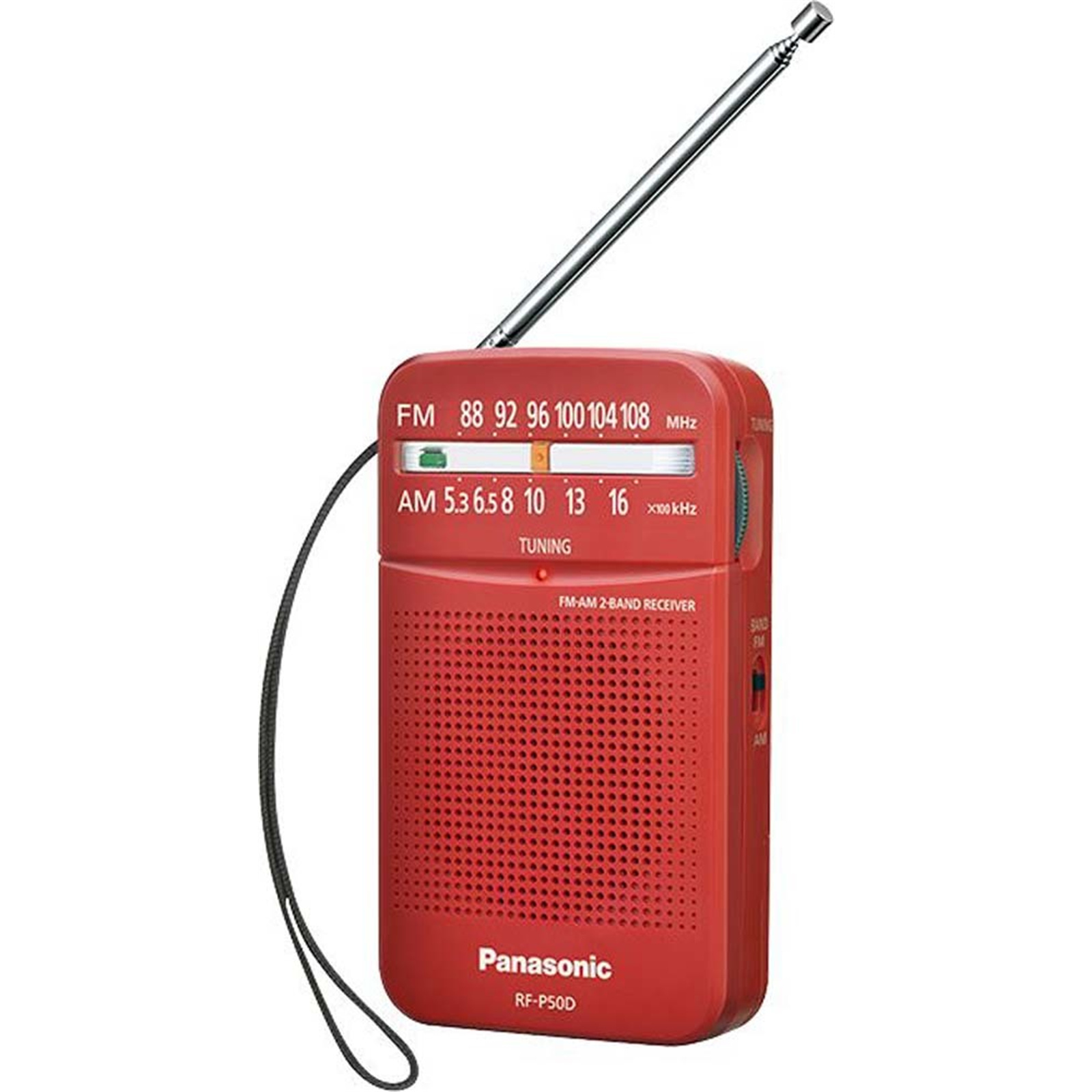 Buy the Panasonic RF-P50 Portable FM Radio - Red - with 3.5mm headphone  jack ( RF-P50GC9-R ) online - PBTech.com
