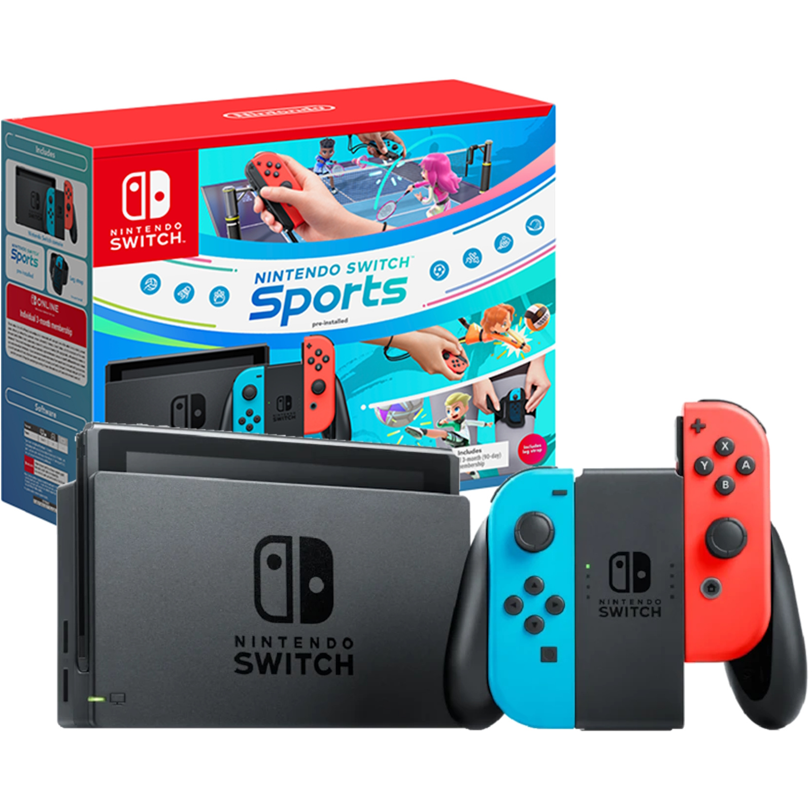 Buy the Nintendo Switch Console Neon - Nintendo Switch Sports Set ( 166585  ) online - PBTech.com/pacific